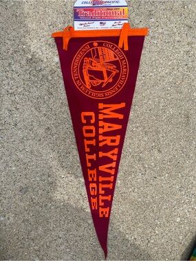 Maryville College Maroon and Orange Wool Pennant